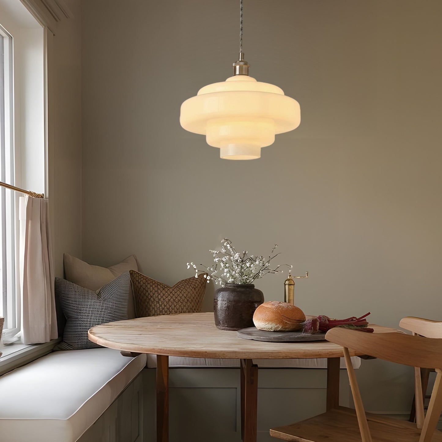 Yves Vintage Tiered Glass Pendant Light