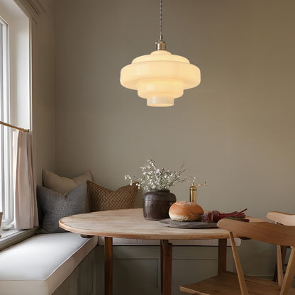 Yves Vintage Tiered Glass Pendant Light