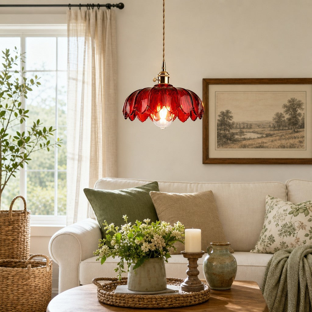 Jacinta Green Scalloped Pendant Light