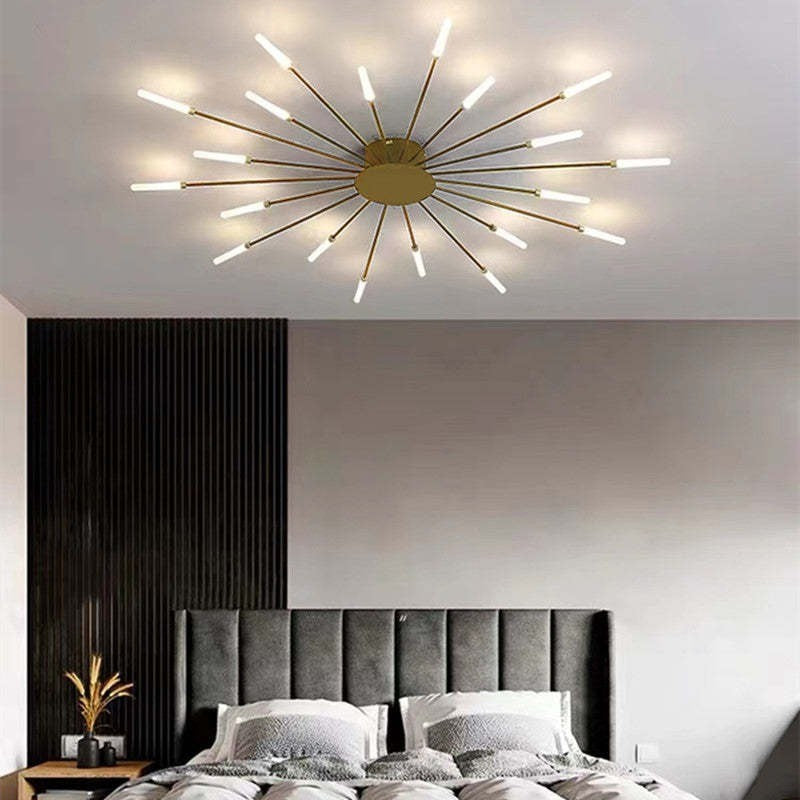 Pranika Modern Sputnik LED Fireworks Semi Flush Mount Ceiling Light