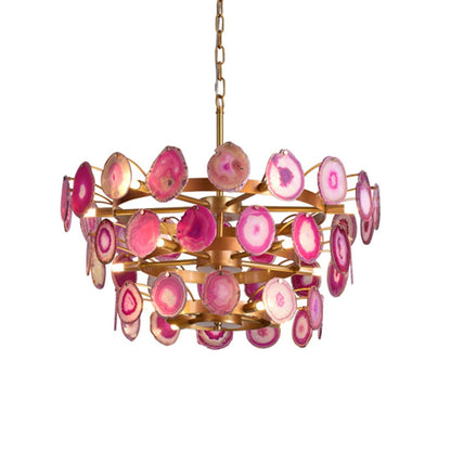 Gideon Slice Agate Tower Chandelier