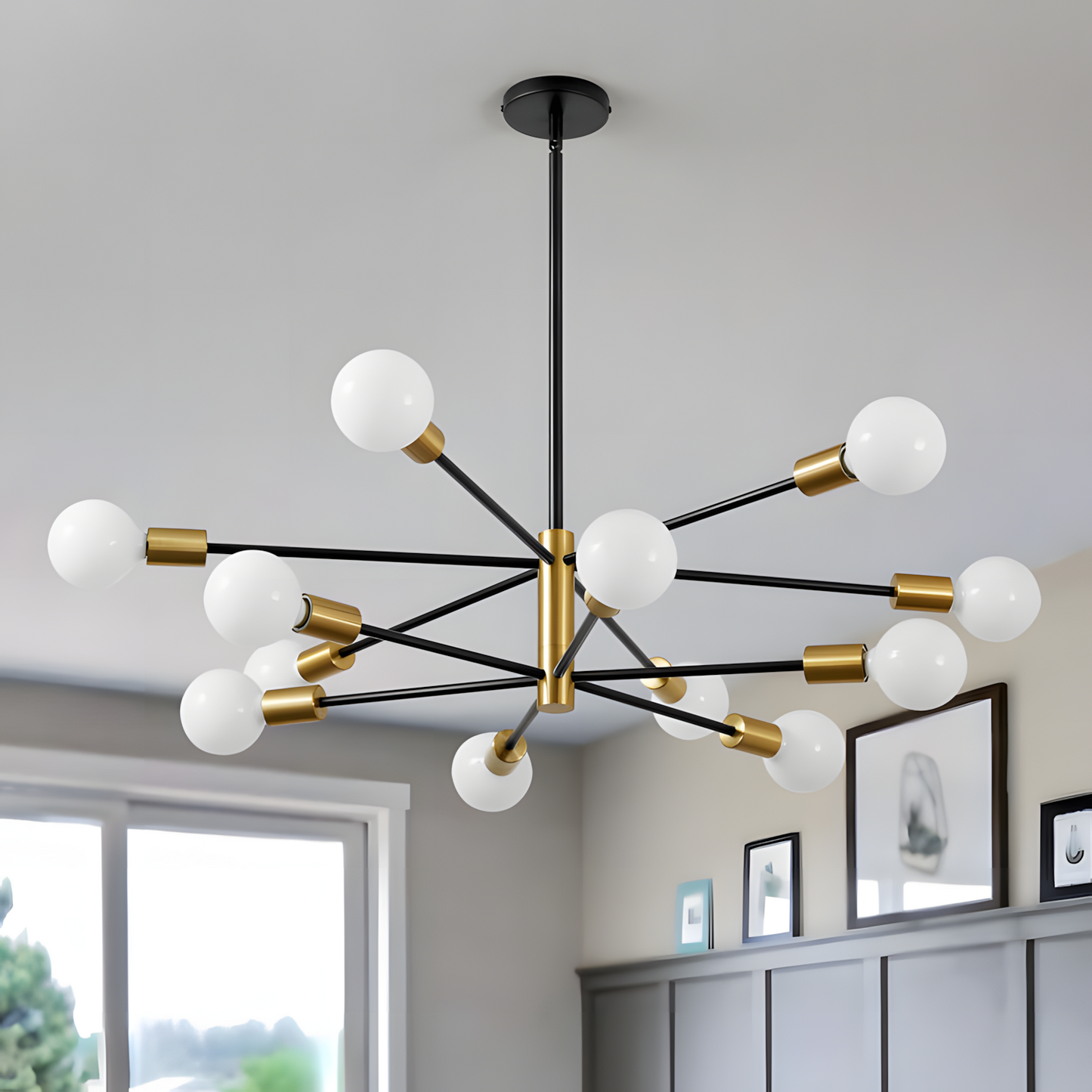Drayven Modern Tiered Sputnik Metal Chandelier