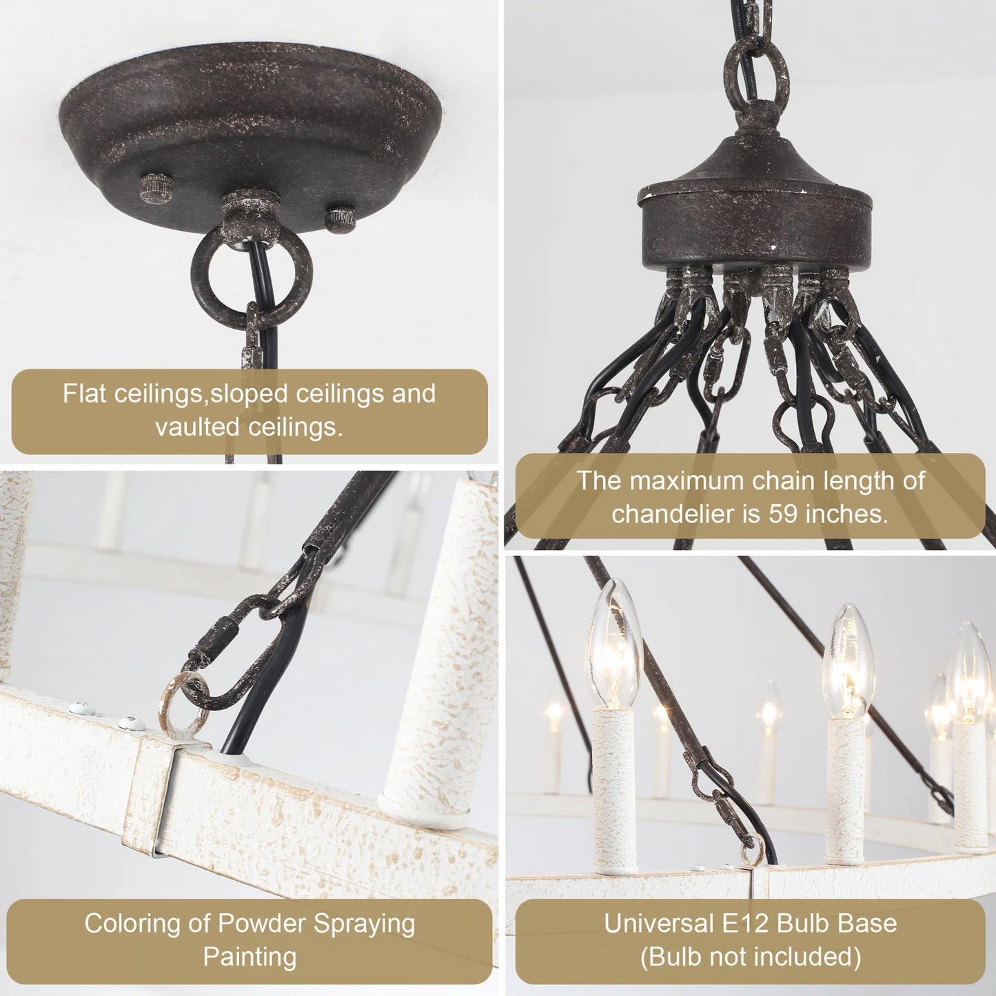 Raeth Farmhouse 24 Lights Wagon Wheel Candle Style Chandelier
