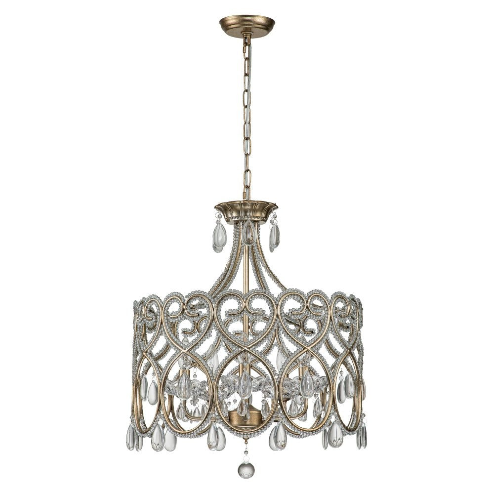 Neve Luxury French Antique Crystal Drum Chandelier
