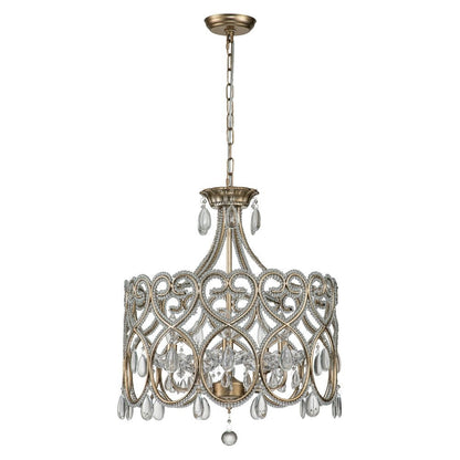 Neve Luxury French Antique Crystal Drum Chandelier
