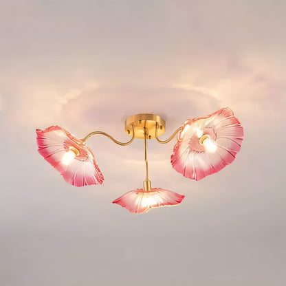 Pranavi Lotus Leaf Glass Ceiling Light