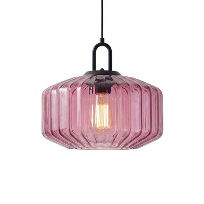 Ivan Vintage Handmade Striped Glass Pendant Light