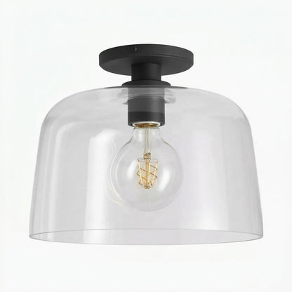 Hannahlee ‎Minimalist Glass Semi Flush Mount Ceiling Light