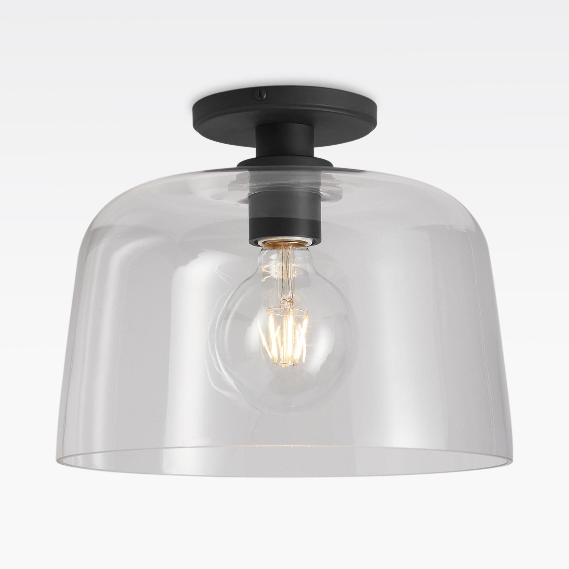 Hannahlee ‎Minimalist Glass Semi Flush Mount Ceiling Light