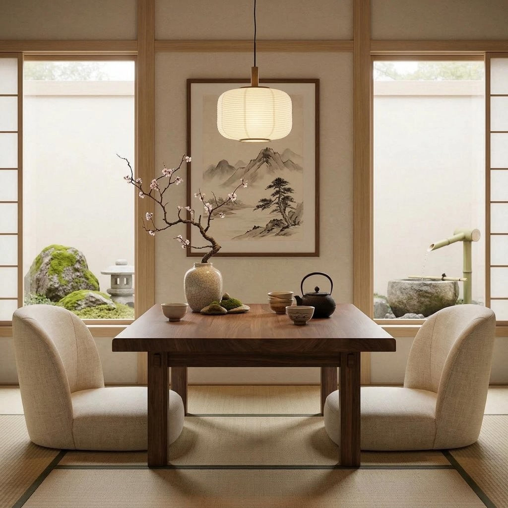 Drath Wabi Sabi Ribbed Paper Lantern Pendant Light