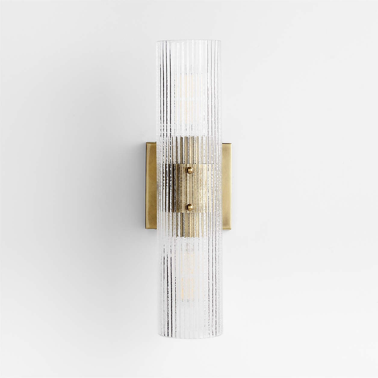 Joanna Modern 2/3 Light Ribbed Fluted Glass Wall Light