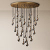 Peregrine Modern All-copper Crystal Raindrop Linear Chandelier