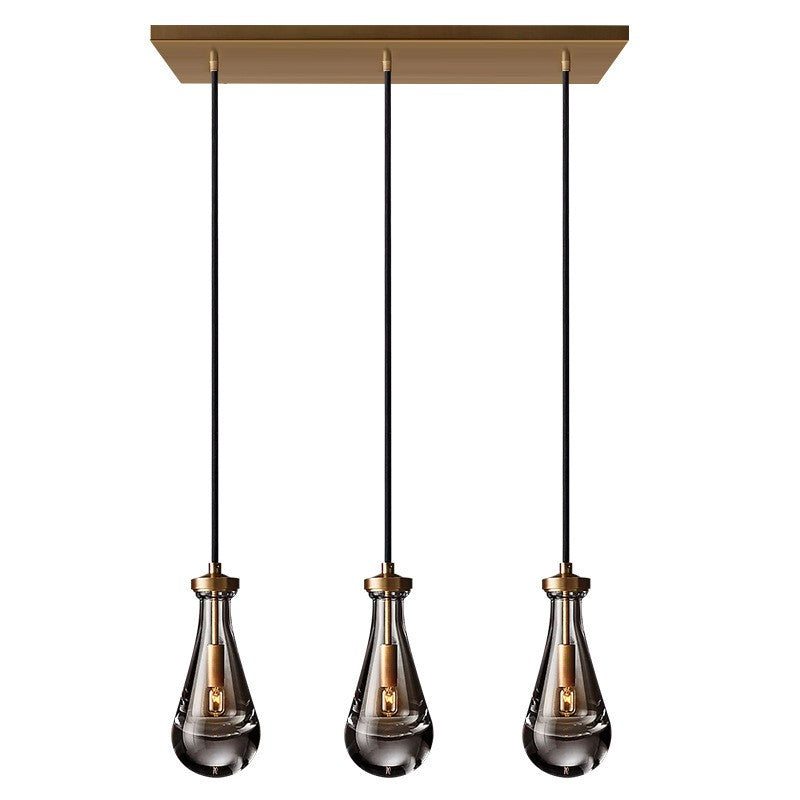 Peregrine Modern All-copper Crystal Raindrop Linear Chandelier