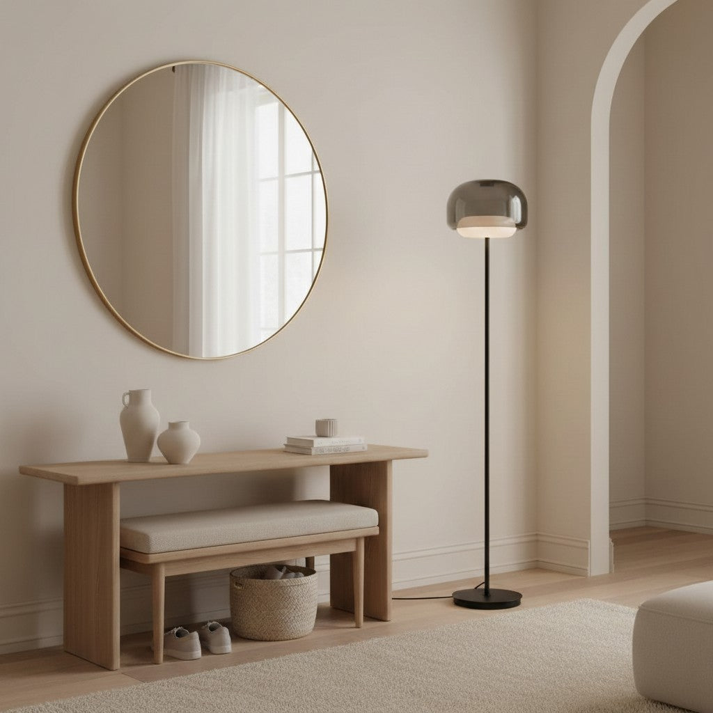 Eulalie Nordic Artistic Round Glass Floor Lamp