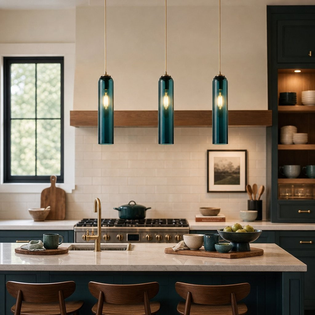 Kimaya Benedict Tube Glass Pendant Lamp