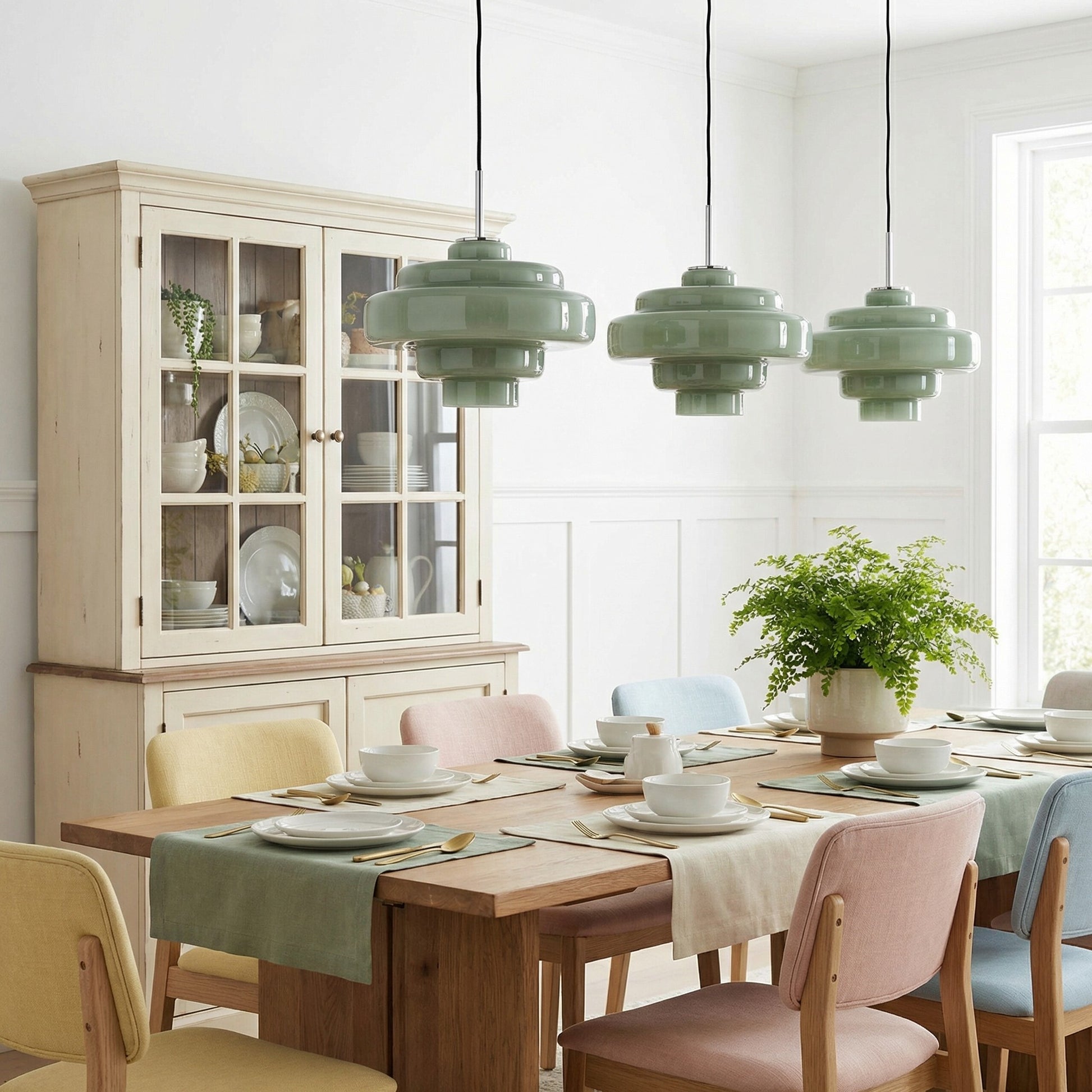 Yves Vintage Tiered Glass Pendant Light