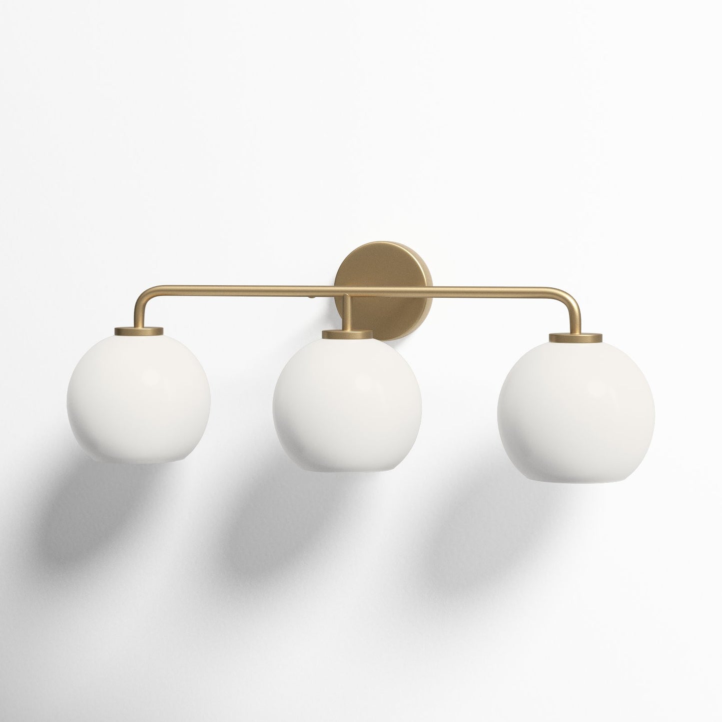 Ericka Farmhouse 3 Light Glass Globe Vanity Light