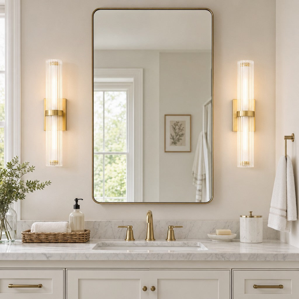Saelin Modern LED Tube Glass Wall Sconce