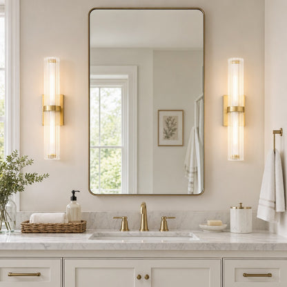 Saelin Modern LED Tube Glass Wall Sconce