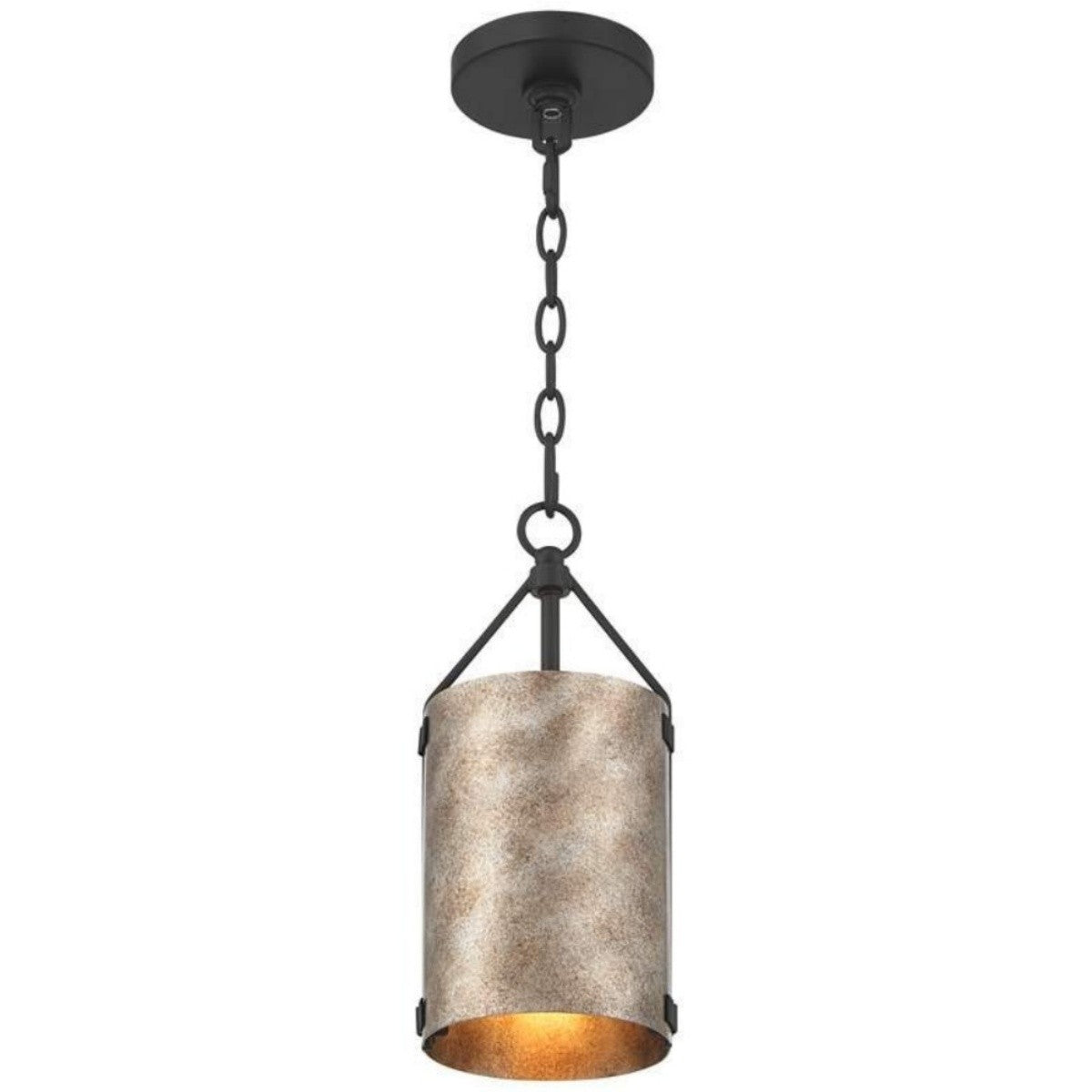 Grange Industrial Rustic Bronze Cylinder Pendant Light