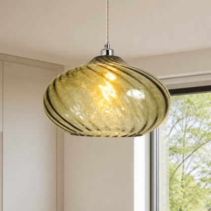 Lunaris Modern Globe Glass Pendant Light