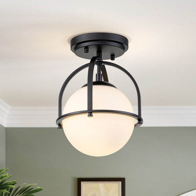 Aurea Vintage Globe Flush Mount Ceiling Light