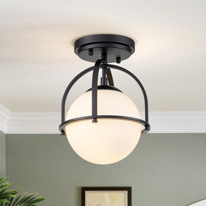 Aurea Vintage Globe Flush Mount Ceiling Light