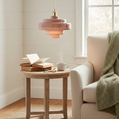 Yves Vintage Tiered Glass Pendant Light