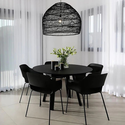 Juno Scandinavian Boho Woven Wicker Rattan Pendant Light