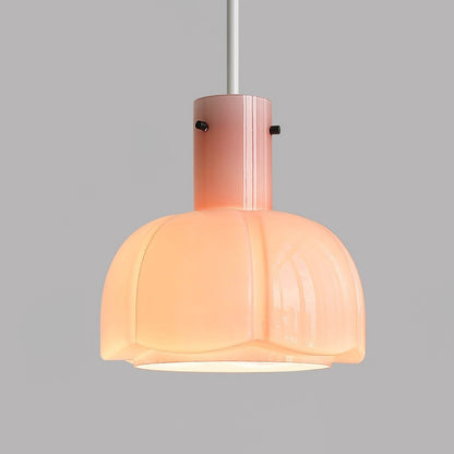 Palak Minimalist Handmade Glass Shade Pendant Light