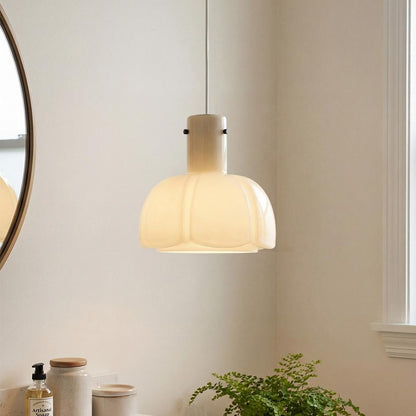 Palak Minimalist Handmade Glass Shade Pendant Light