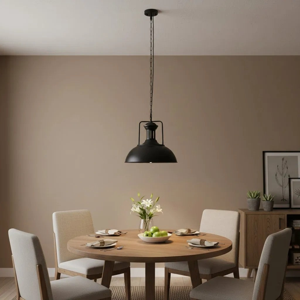 Soliviel Industrial Metal Dome Pendant Light