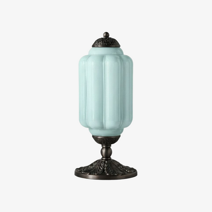 Nexos French Retro Cream Glass Textured Eloise Table Lamp
