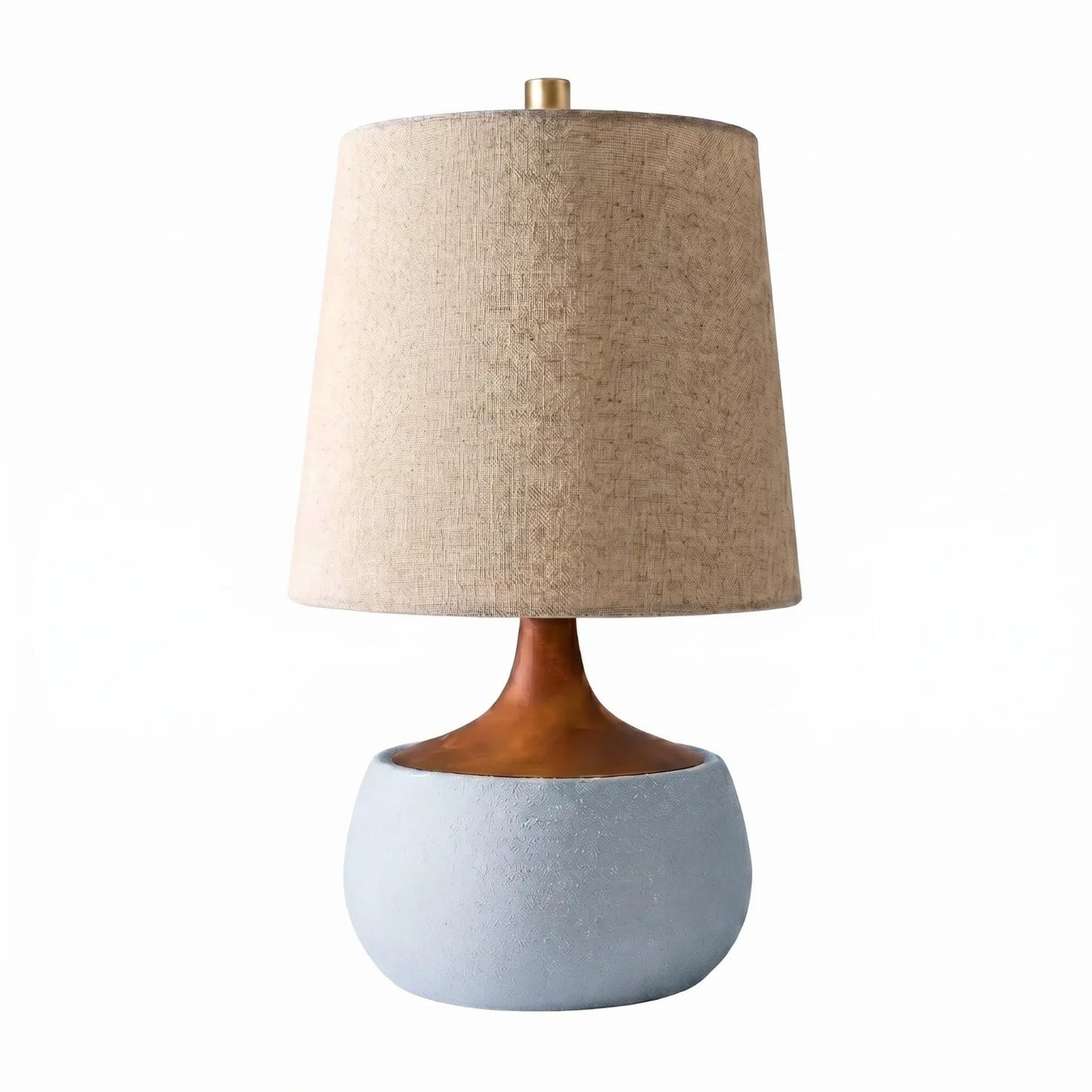 Velmira Mid-Century textile lamp shade Cement Table Light