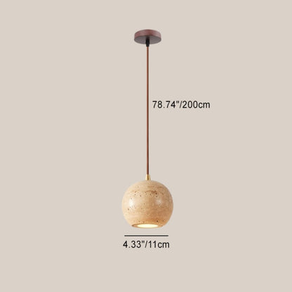 Bowen Wabi-Sabi Mini Travertine Pendant Light