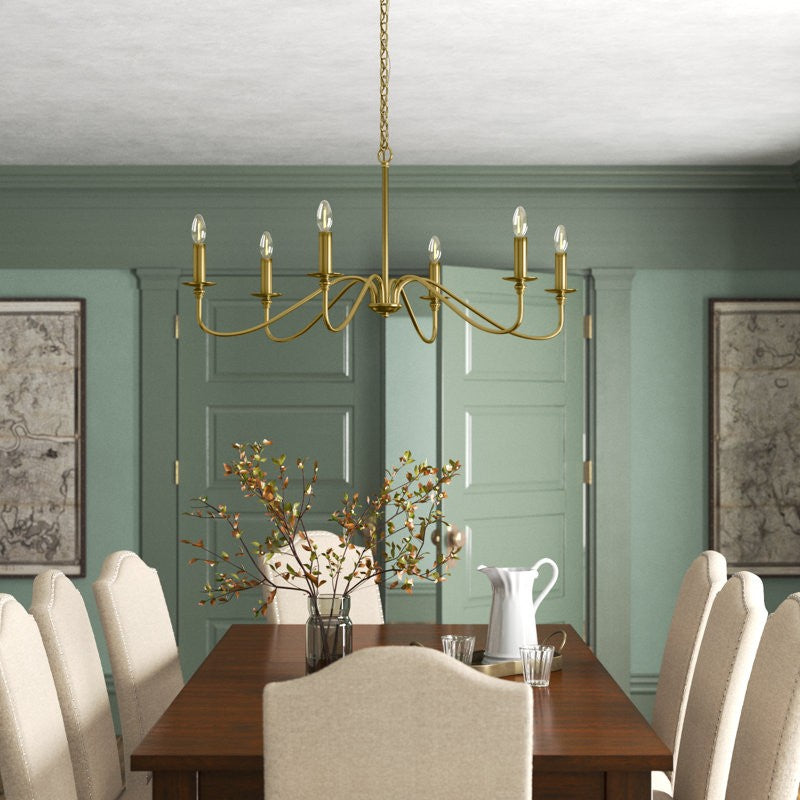 Alistair Vintage Candle Style Metal Chandelier