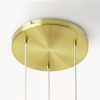 Baya Natural Three-Color Opal Glass Cluster Pendant Light
