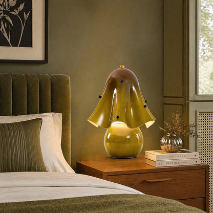 Catalina Modern Wavy Glass Petal Fazzo Table Lamp