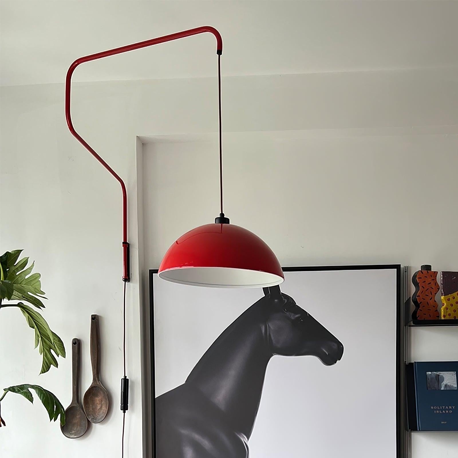 Thalys Minimalist Adjustable Swing Long Arm Dome Sconce