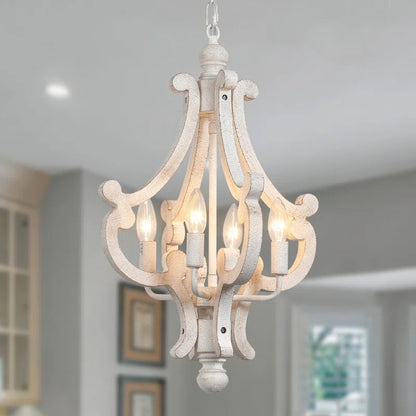 Astridina Rustic Antique Wooden French Country Chandelier