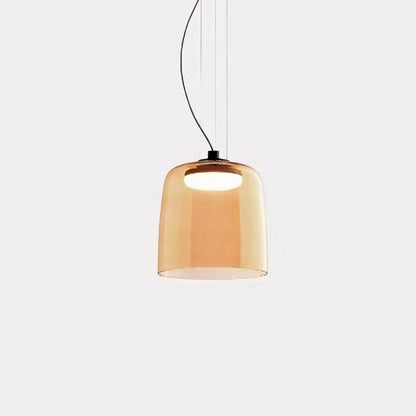 Zaire Bowl Shaped Layer Stained Glass Pendant Light