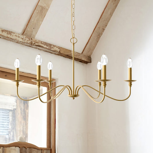 Alistair Vintage Candle Style Metal Chandelier