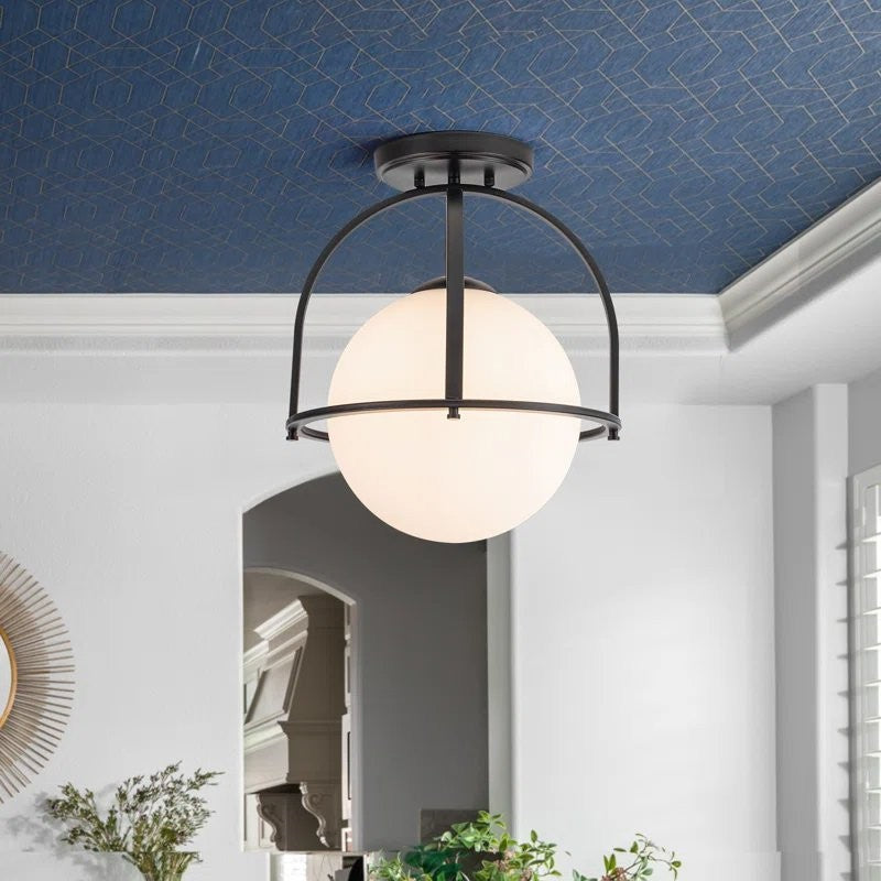 Aurea Vintage Globe Flush Mount Ceiling Light