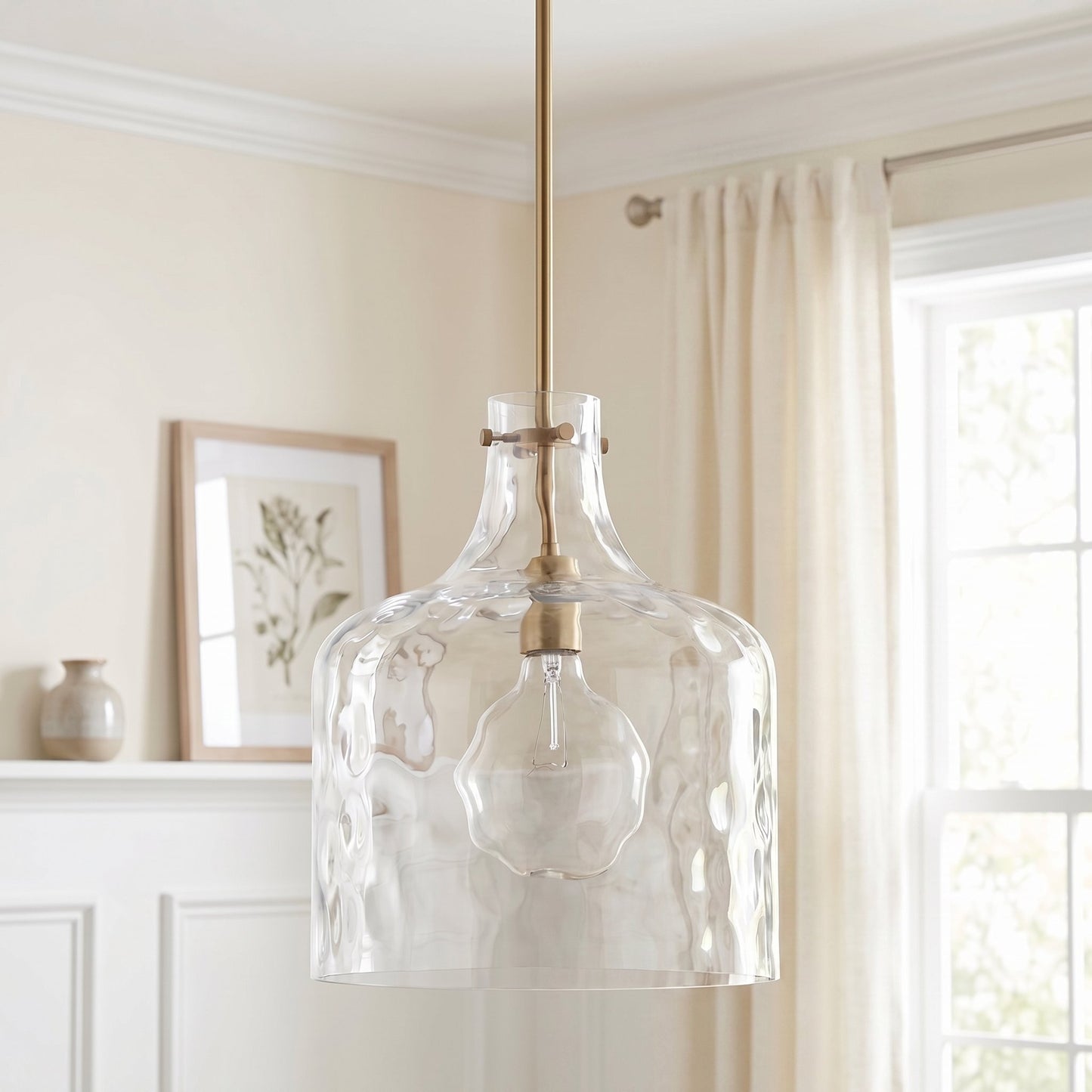 Tydon Minimalist Water Ripple Glass Pendant Light