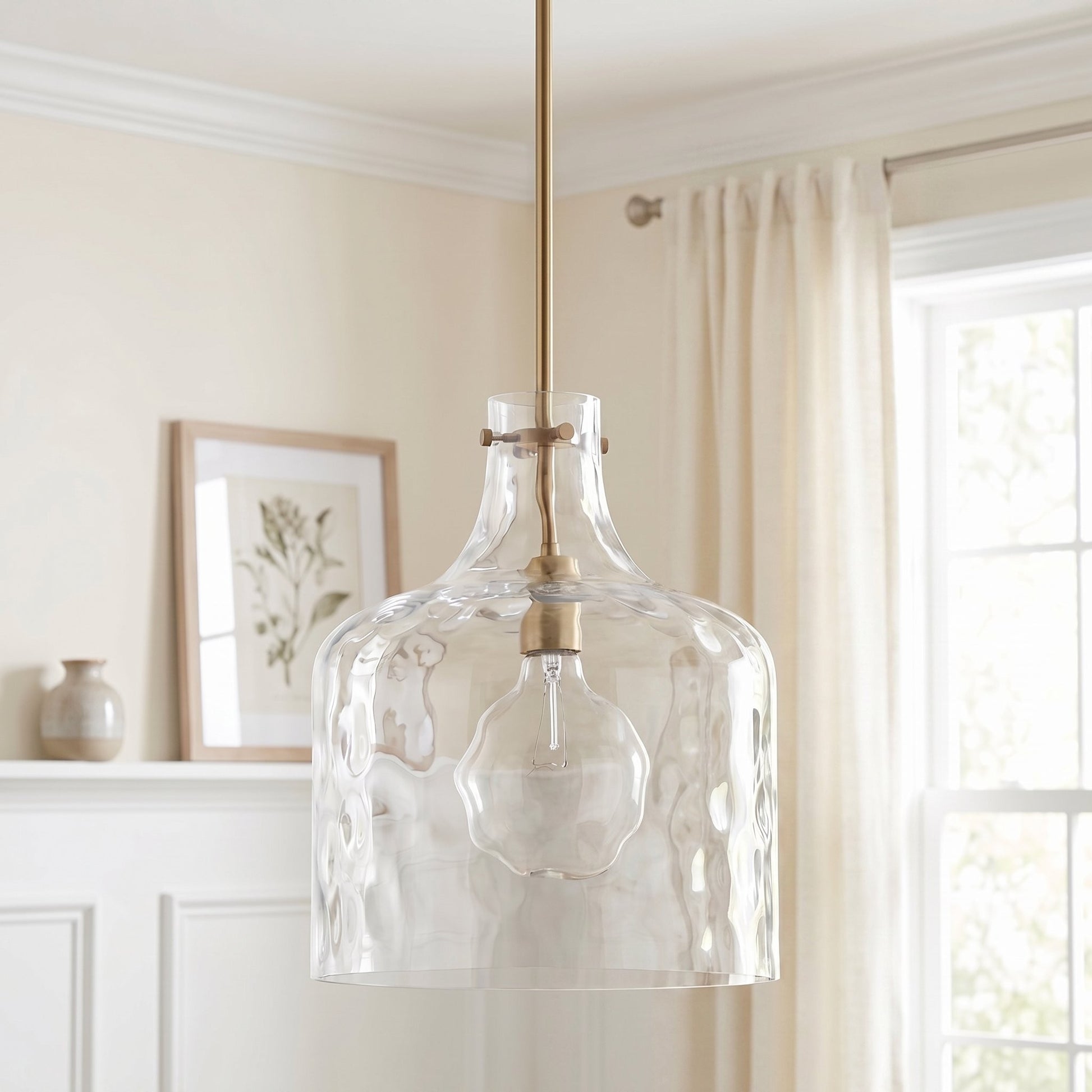 Tydon Minimalist Water Ripple Glass Pendant Light