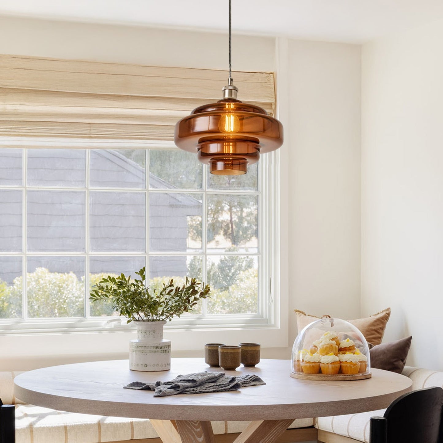 Yves Vintage Tiered Glass Pendant Light