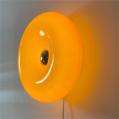 Ozona Bright Orange Donut Wall Lamp