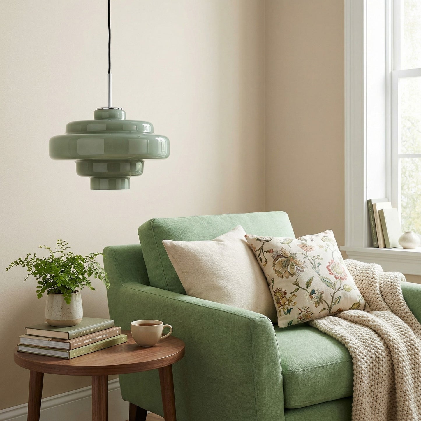 Yves Vintage Tiered Glass Pendant Light