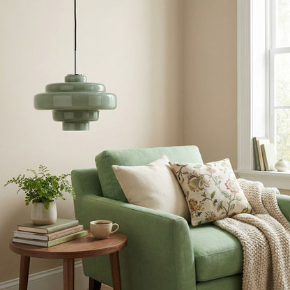 Yves Vintage Tiered Glass Pendant Light