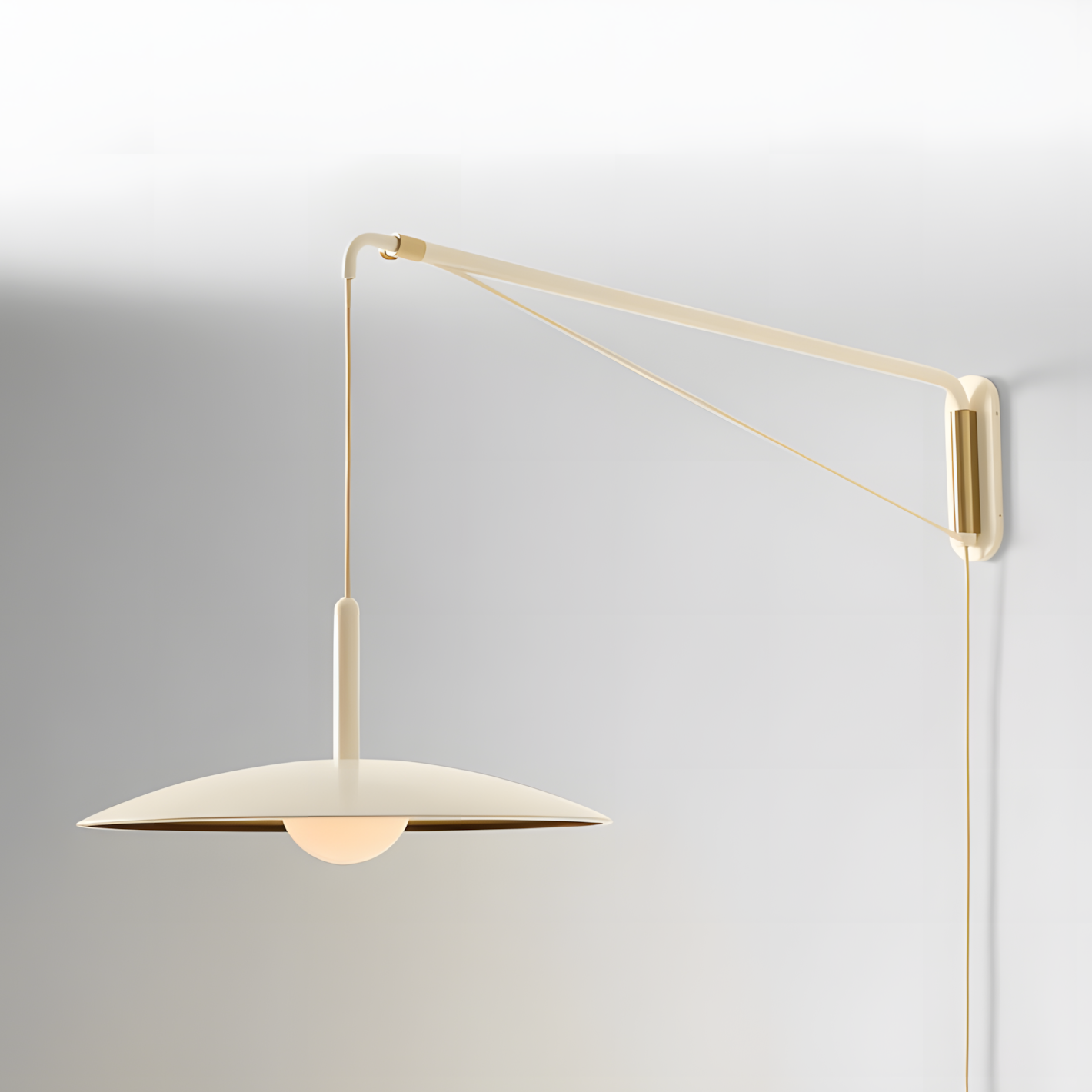 Cruz Minimalist Adjustable Plug-In Wall Sconce